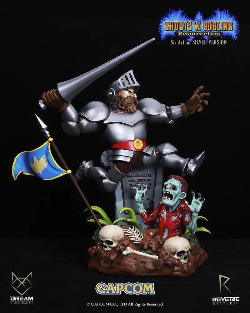 Ghosts 'n Goblins Resurrection 1/6 Sir Arthur Silver Version szobor figura 44 cm termékfotó