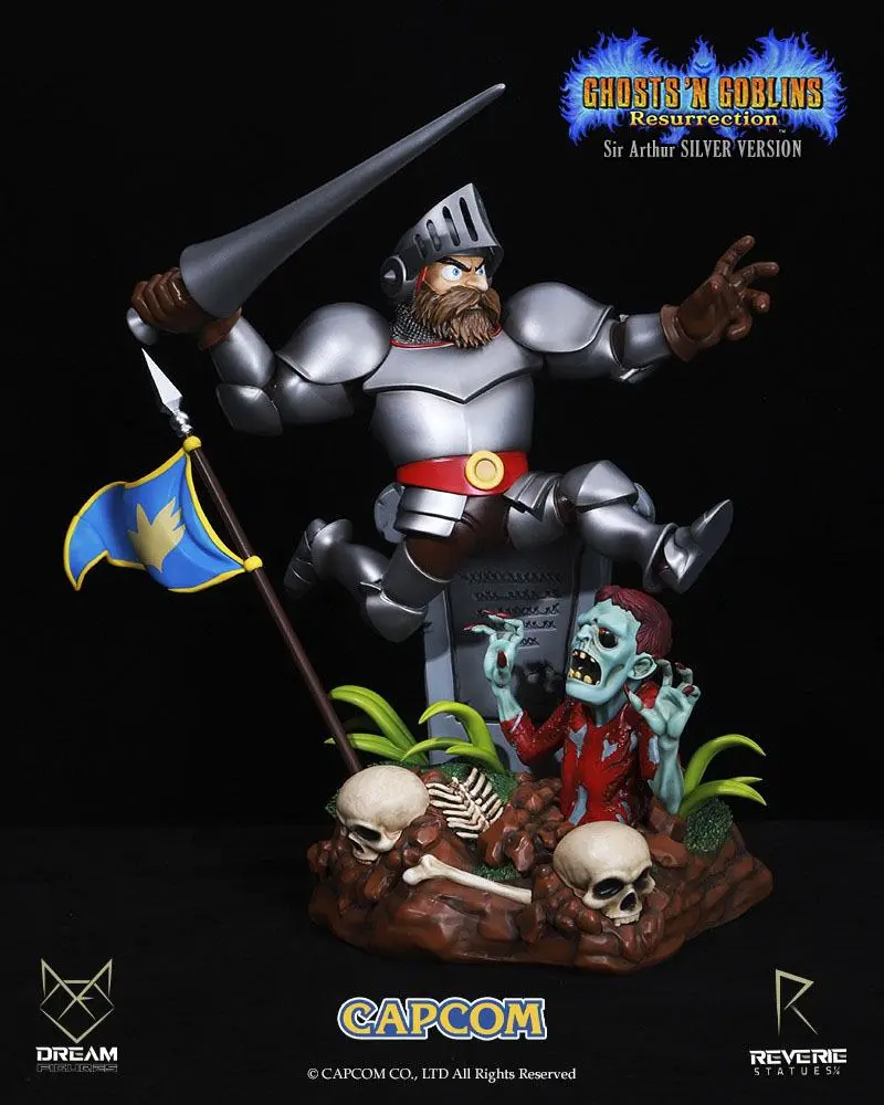 Ghosts 'n Goblins Resurrection 1/6 Sir Arthur Silver Version szobor figura 44 cm termékfotó