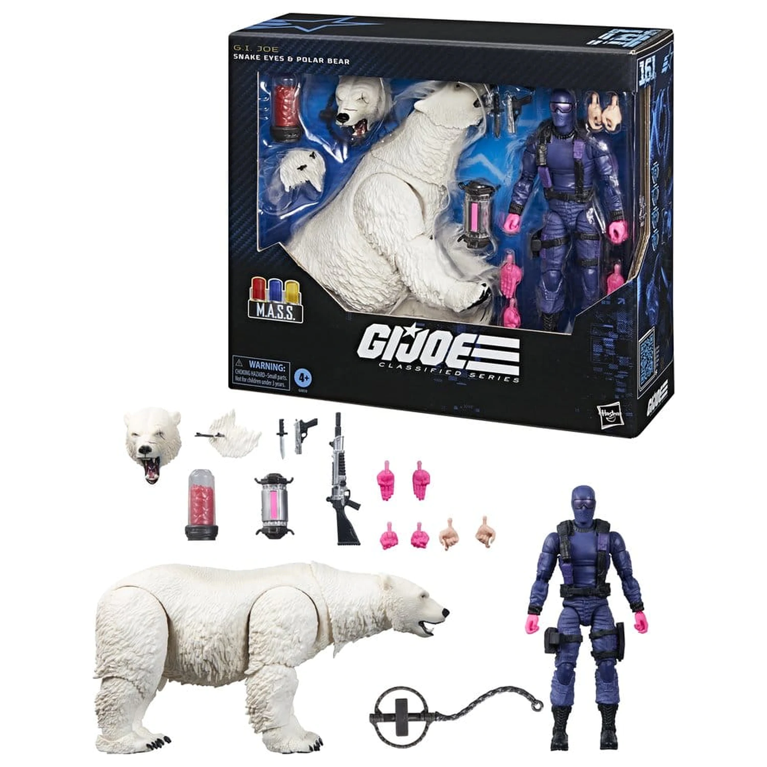 GI Joe Classified Series akciófigura Snake Eyes with Polar Bear 15 cm termékfotó
