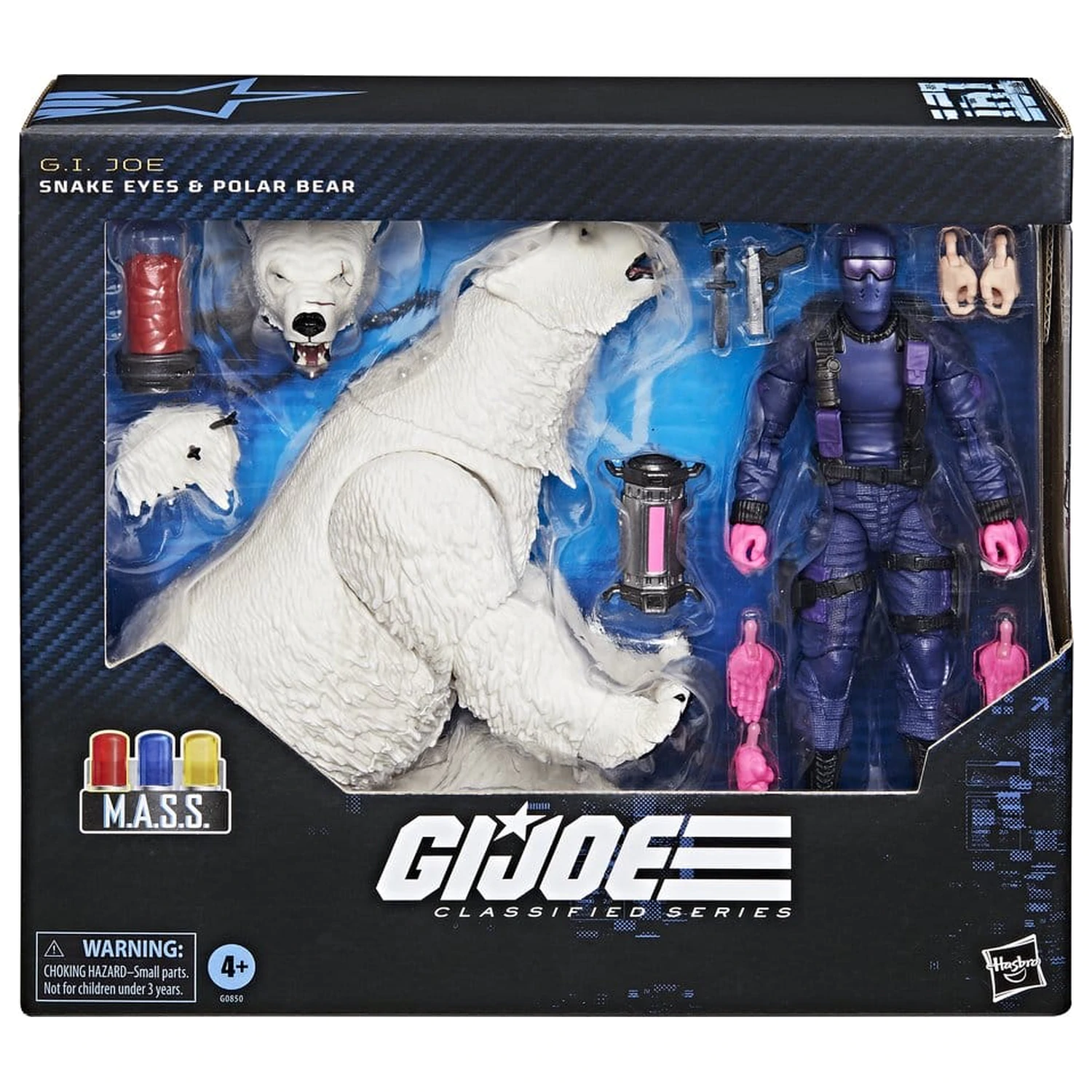 GI Joe Classified Series akciófigura Snake Eyes with Polar Bear 15 cm termékfotó