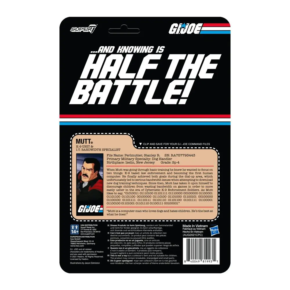 GI Joe ReAction Mutt PSA akciófigura 10 cm termékfotó