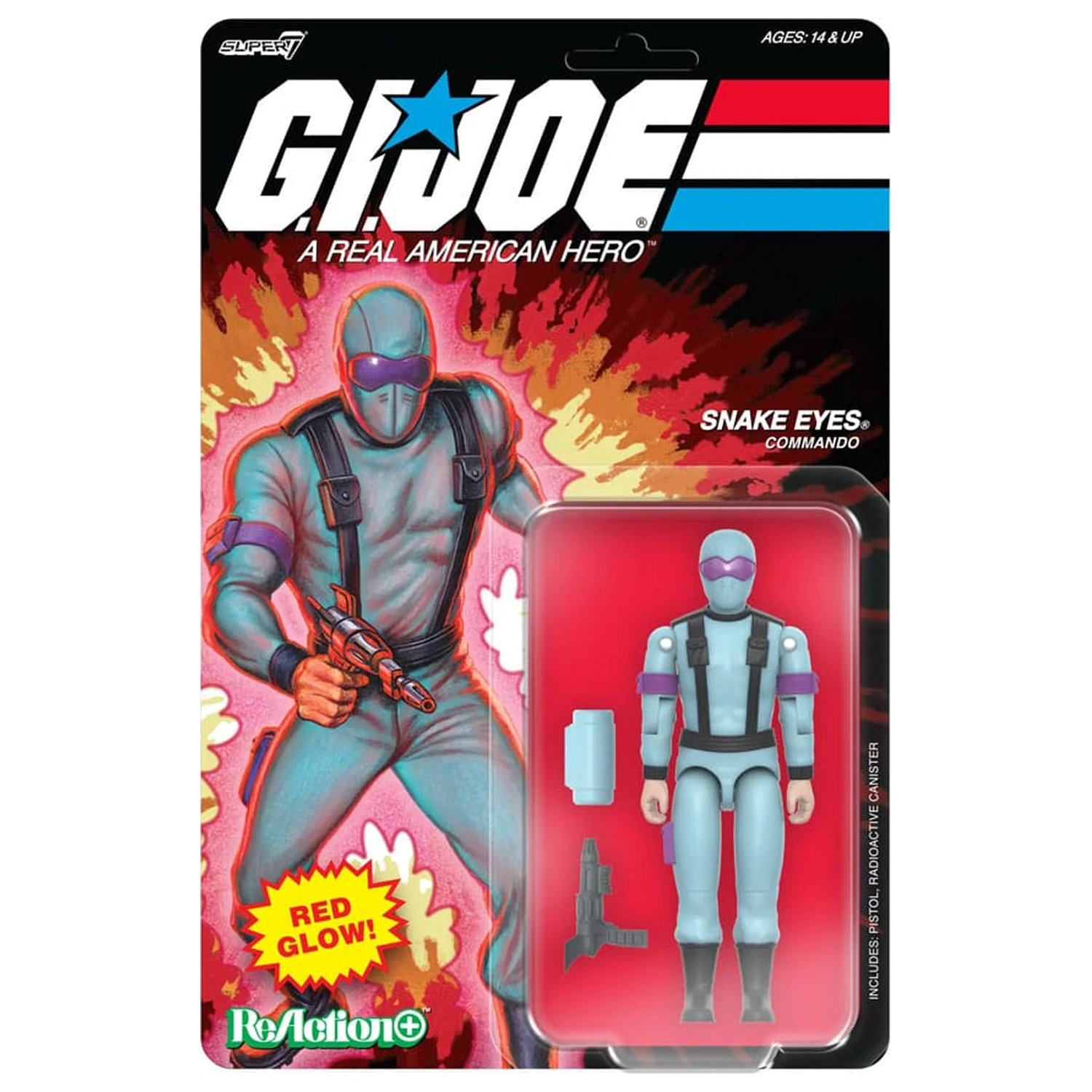 GI Joe ReAction+ Wave 06 Snake Eyes (Red Glow, Crystal Poison) akciófigura 10 cm   termékfotó
