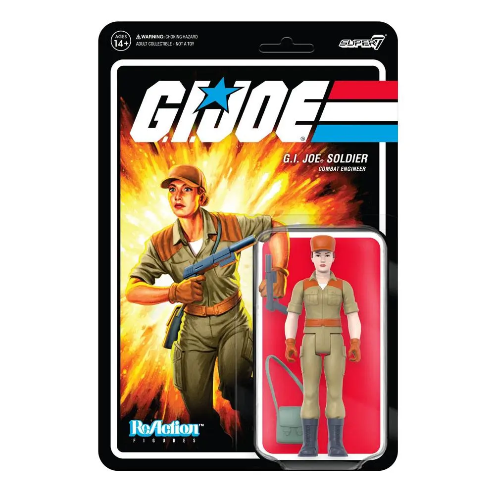 GI Joe ReAction Wave 3 Female Combat Engineer Bun Hair (Pink) akciófigura 10 cm termékfotó