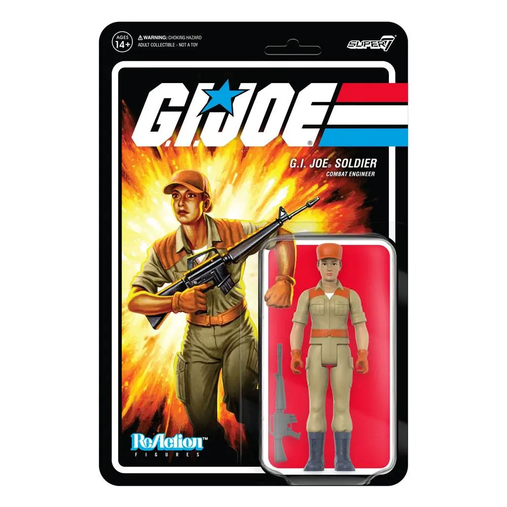 GI Joe ReAction Wave 3 Female Combat Engineer Bun Hair (Tan) akciófigura 10 cm termékfotó