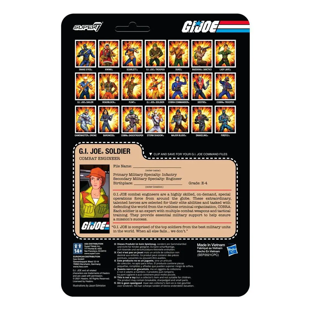 GI Joe ReAction Wave 3 Female Combat Engineer Ponytail Hair (Brown) akciófigura 10 cm termékfotó