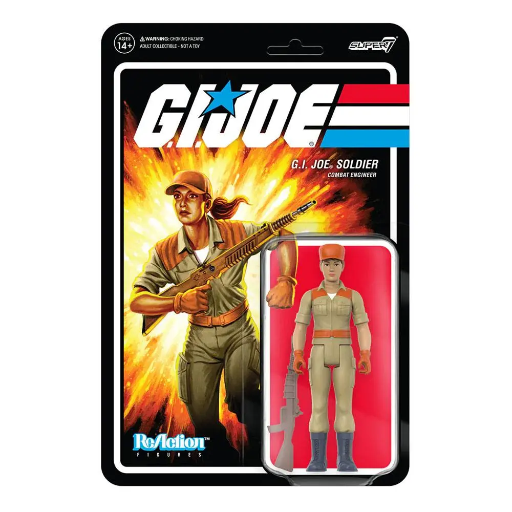 GI Joe ReAction Wave 3 Female Combat Engineer Ponytail Hair (Tan) akciófigura 10 cm termékfotó