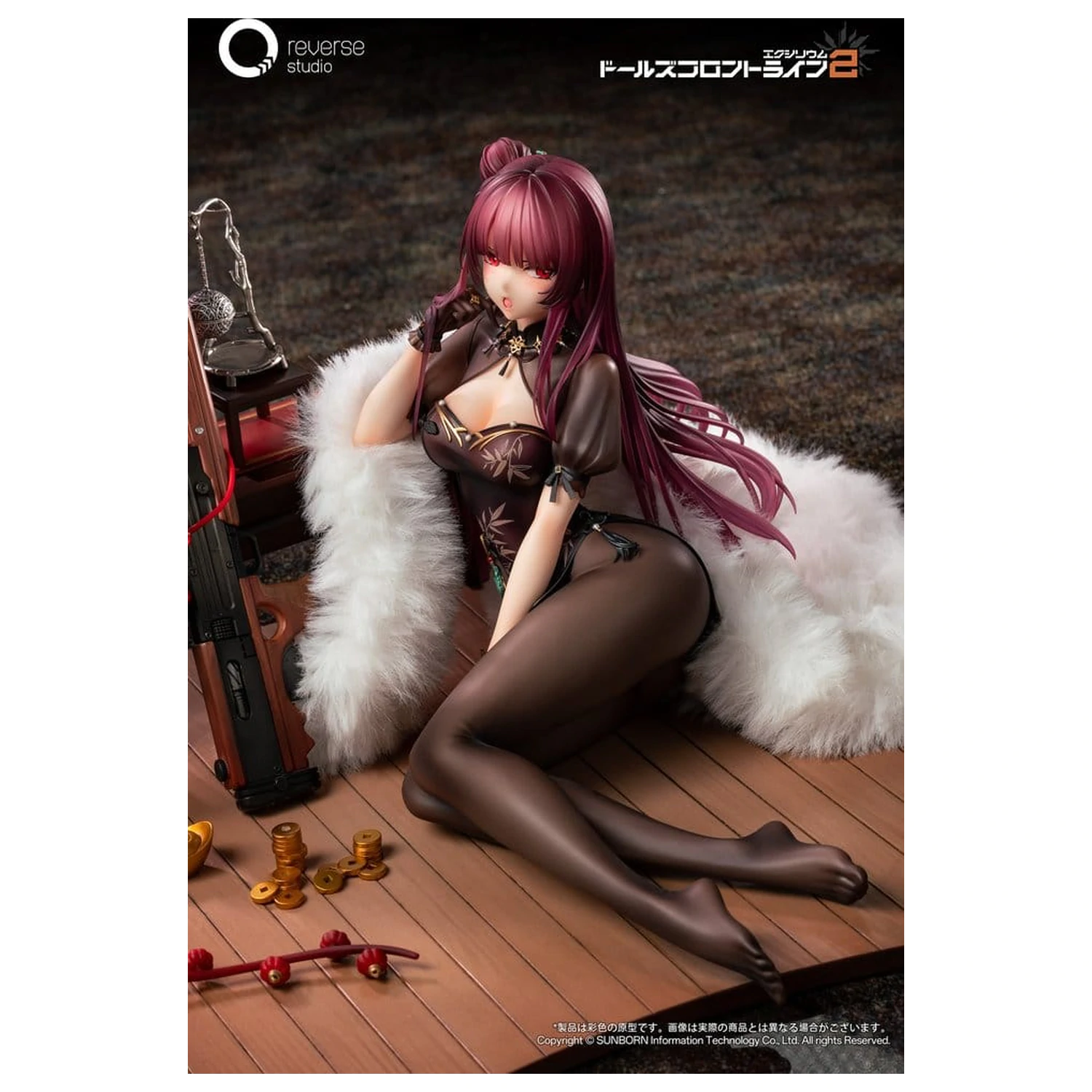 Girls´ Frontline 2: Exilium 1/6 Makiatto: Embroidered Bamboo, Blooming Shadows Ver. szobor figura 13 cm   termékfotó
