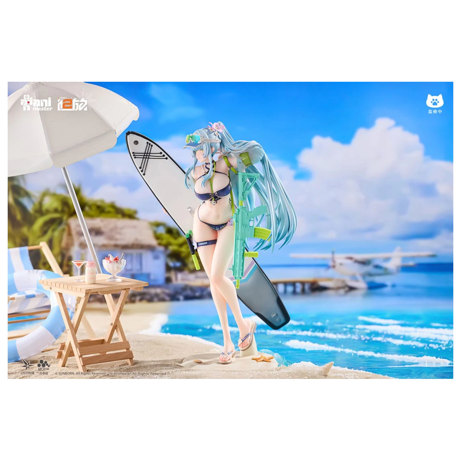 Girls' Frontline 2: Exilium 1/7 HK416 Cerulean Breaker szobor figura 24 cm termékfotó