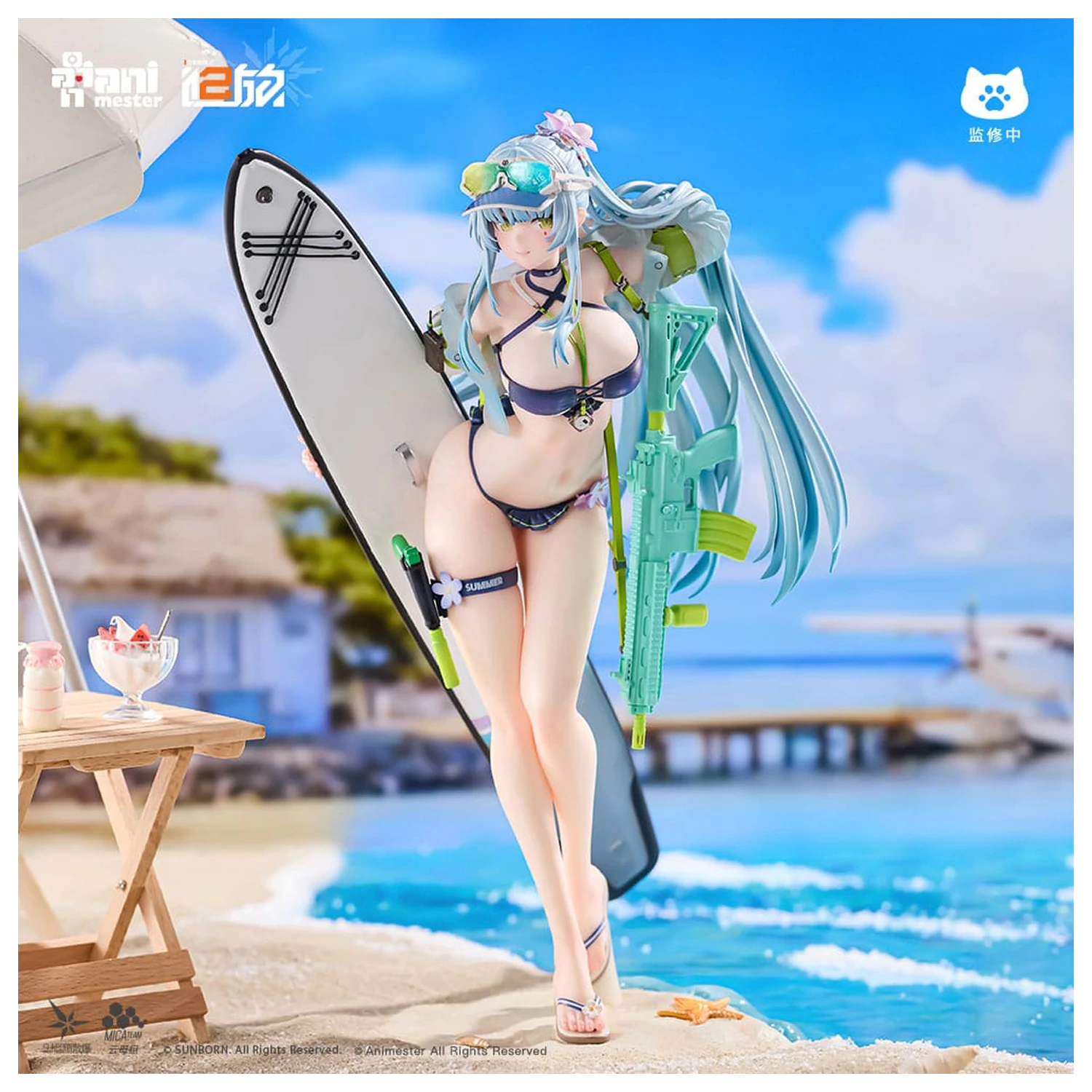 Girls' Frontline 2: Exilium 1/7 HK416 Cerulean Breaker szobor figura 24 cm termékfotó
