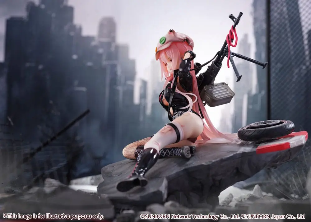 Girls' Frontline SHIBUYA SCRAMBLE FIGURE 1/7 UKM-2000 Gale Lightning -Wounded Ver.- PVC szobor figura 20 cm termékfotó