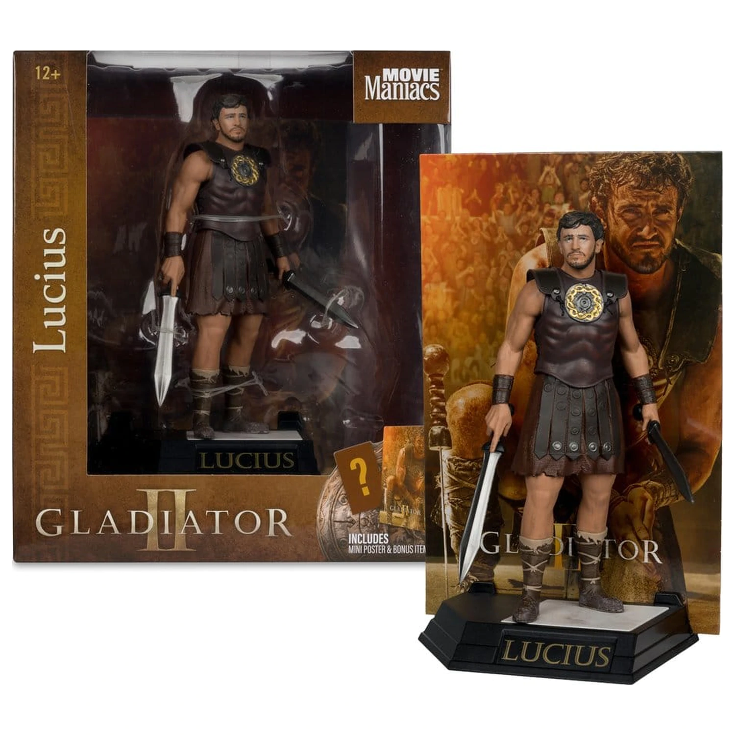 Gladiator II Movie Maniacs Lucius szobor figura 16 cm termékfotó