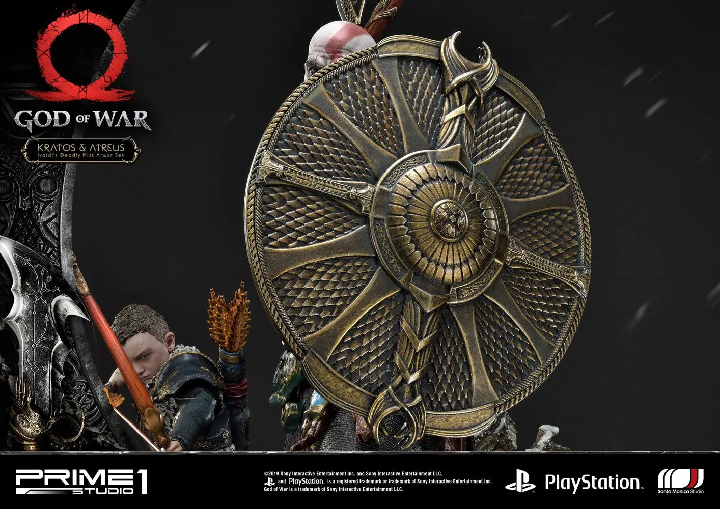 God of War (2018) Kratos &amp; Atreus szobor figura 72 cm termékfotó