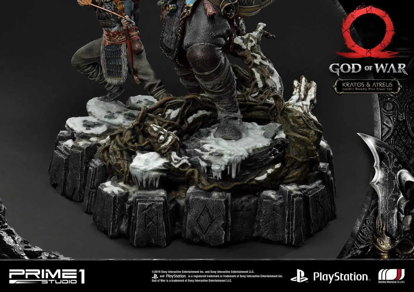 God of War (2018) Kratos &amp; Atreus szobor figura 72 cm termékfotó