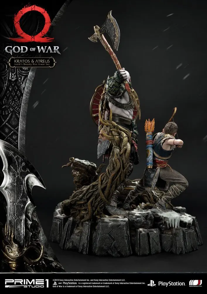 God of War (2018) Kratos &amp; Atreus szobor figura 72 cm termékfotó