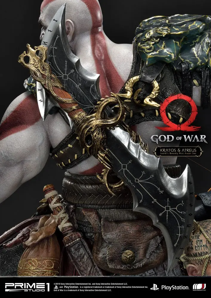 God of War (2018) Kratos &amp; Atreus szobor figura 72 cm termékfotó