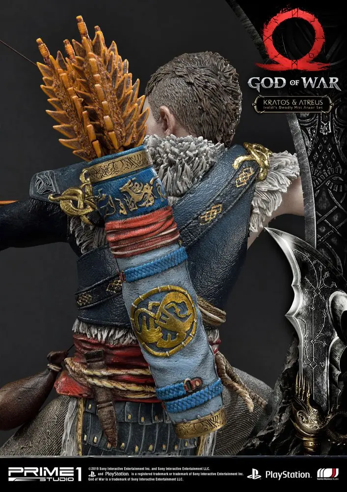 God of War (2018) Kratos &amp; Atreus szobor figura 72 cm termékfotó