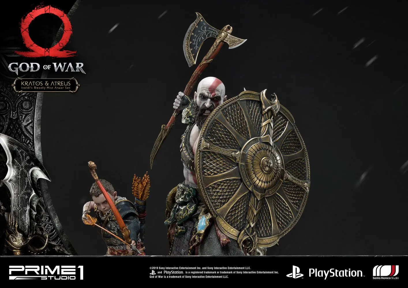 God of War (2018) Kratos &amp; Atreus szobor figura 72 cm termékfotó