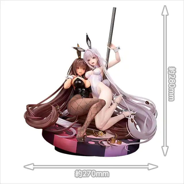 Goddess of Victory: Nikke 1/7 Noir & Blanc Bunny X 777 Ver. szobor figura 28 cm termékfotó