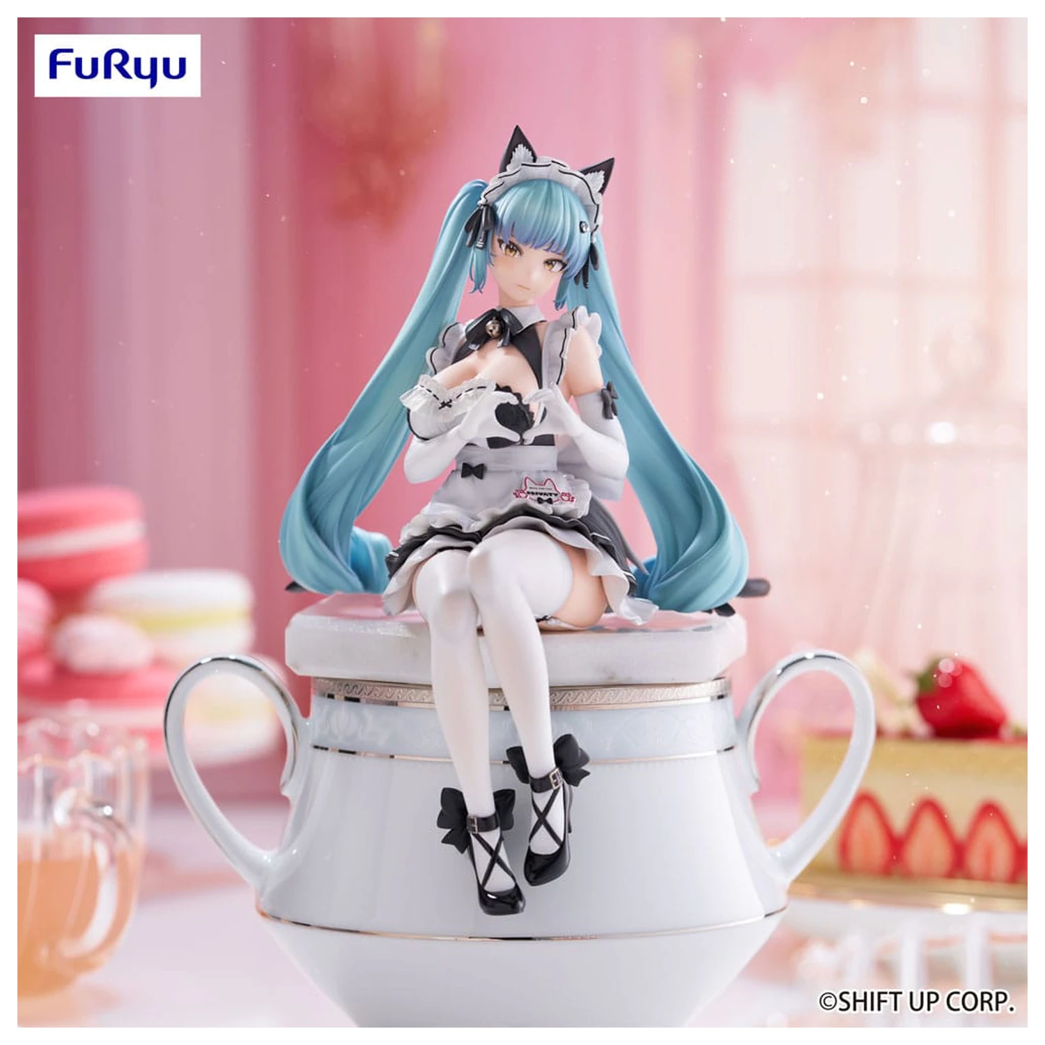 Goddess of Victory: Nikke Noodle Stopper Privaty: Unkind Maid PVC szobor figura 15 cm   termékfotó