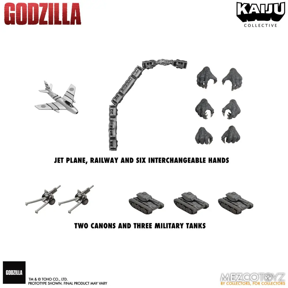 Godzilla (1954) Kaiju Collective Action Figure Godzilla - Black & White Edition 20 cm termékfotó