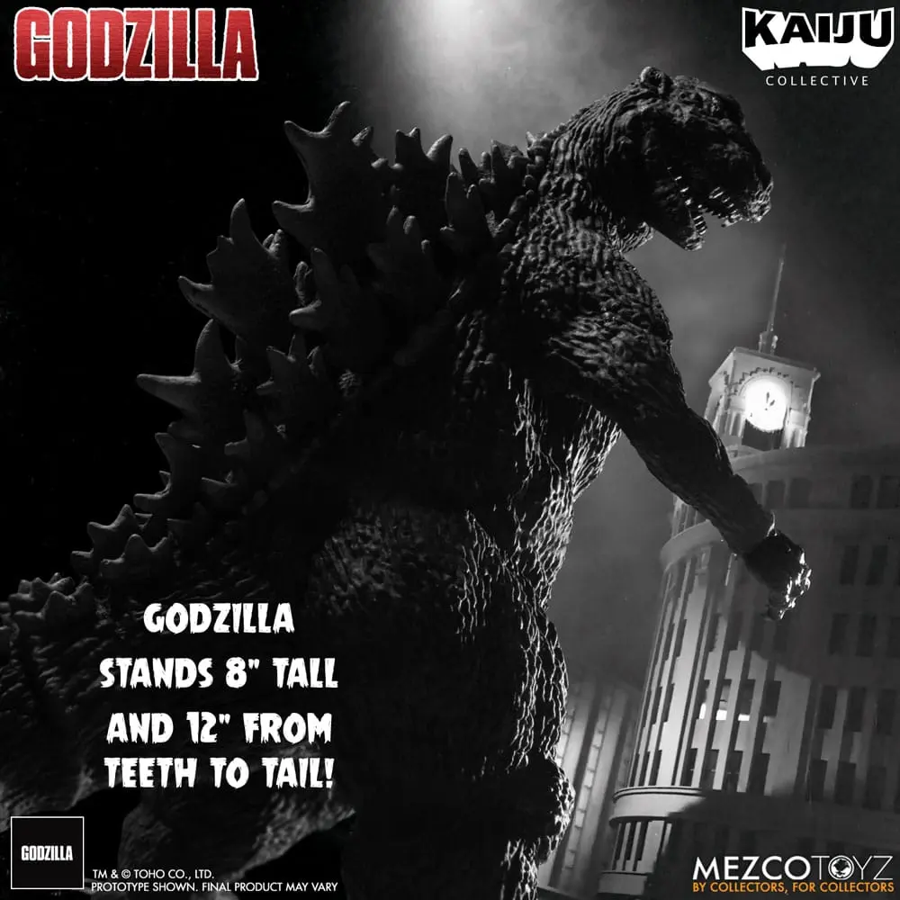 Godzilla (1954) Kaiju Collective Action Figure Godzilla - Black & White Edition 20 cm termékfotó