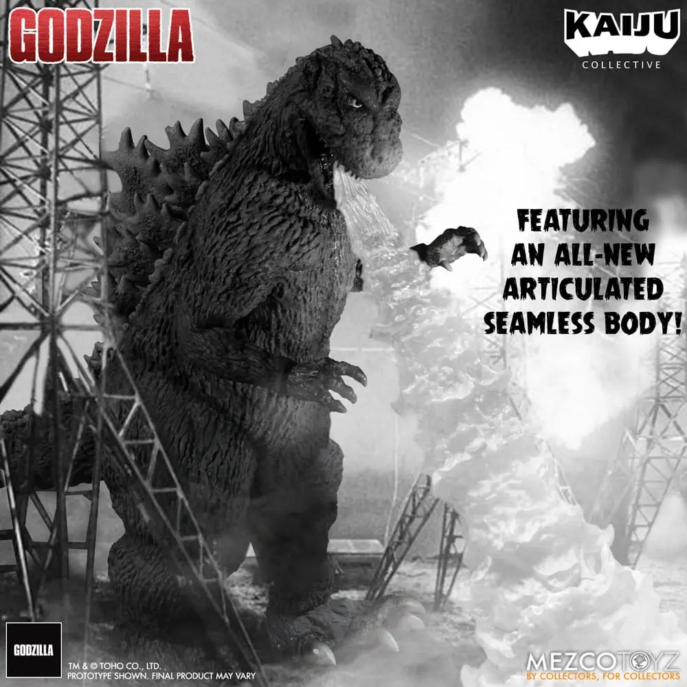 Godzilla (1954) Kaiju Collective Action Figure Godzilla - Black & White Edition 20 cm termékfotó