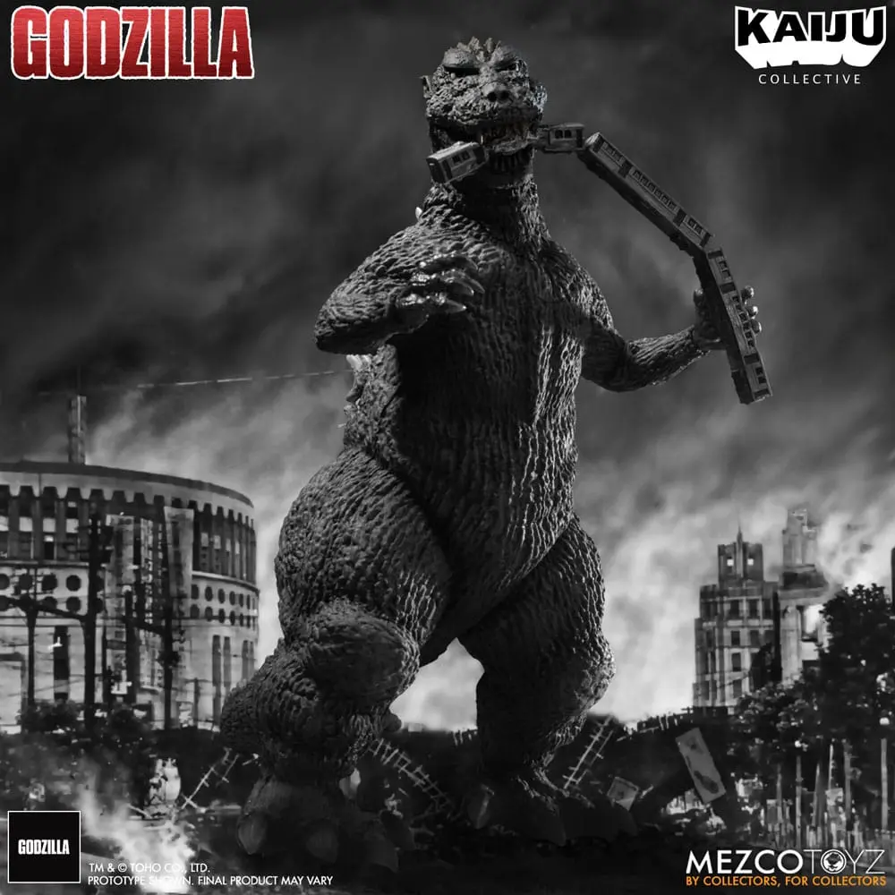 Godzilla (1954) Kaiju Collective Action Figure Godzilla - Black & White Edition 20 cm termékfotó