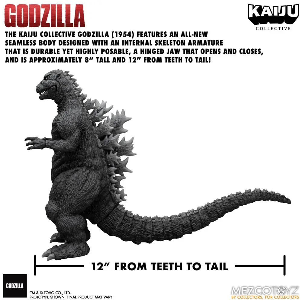 Godzilla (1954) Kaiju Collective Action Figure Godzilla - Black & White Edition 20 cm termékfotó