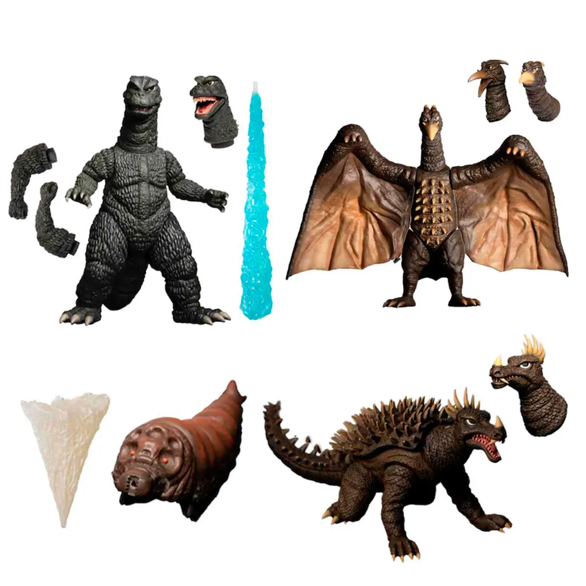 Godzilla: Destroy All Monsters 5 Points XL Godzilla 1968 4db-os figura csomag termékfotó