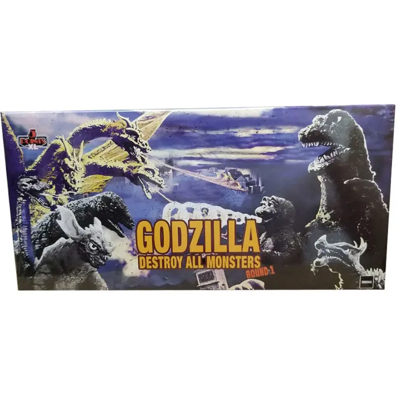 Godzilla: Destroy All Monsters 5 Points XL Godzilla 1968 4db-os figura csomag termékfotó