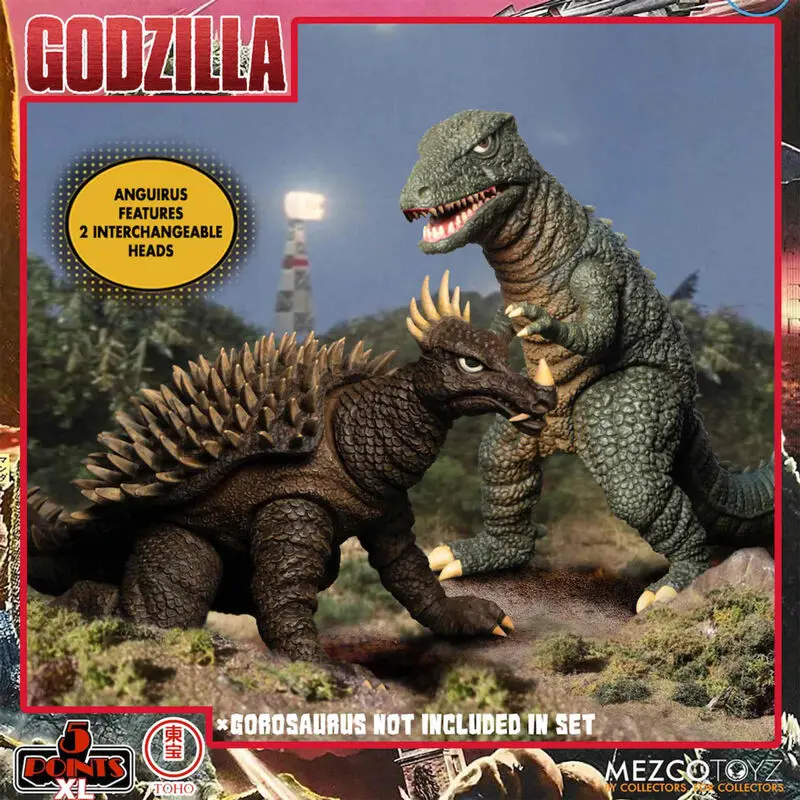 Godzilla: Destroy All Monsters 5 Points XL Godzilla 1968 4db-os figura csomag termékfotó