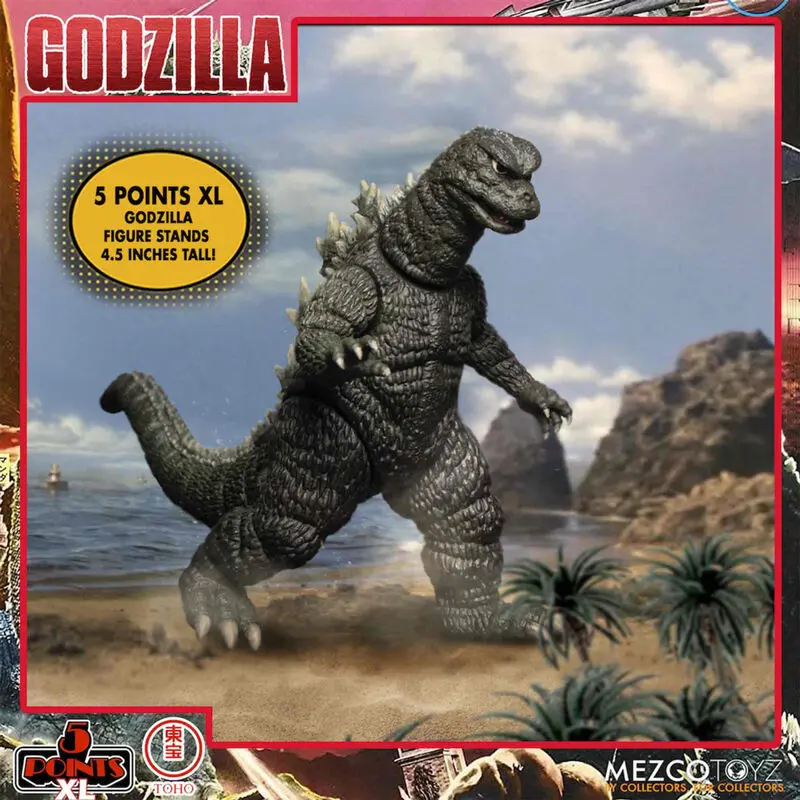 Godzilla: Destroy All Monsters 5 Points XL Godzilla 1968 4db-os figura csomag termékfotó
