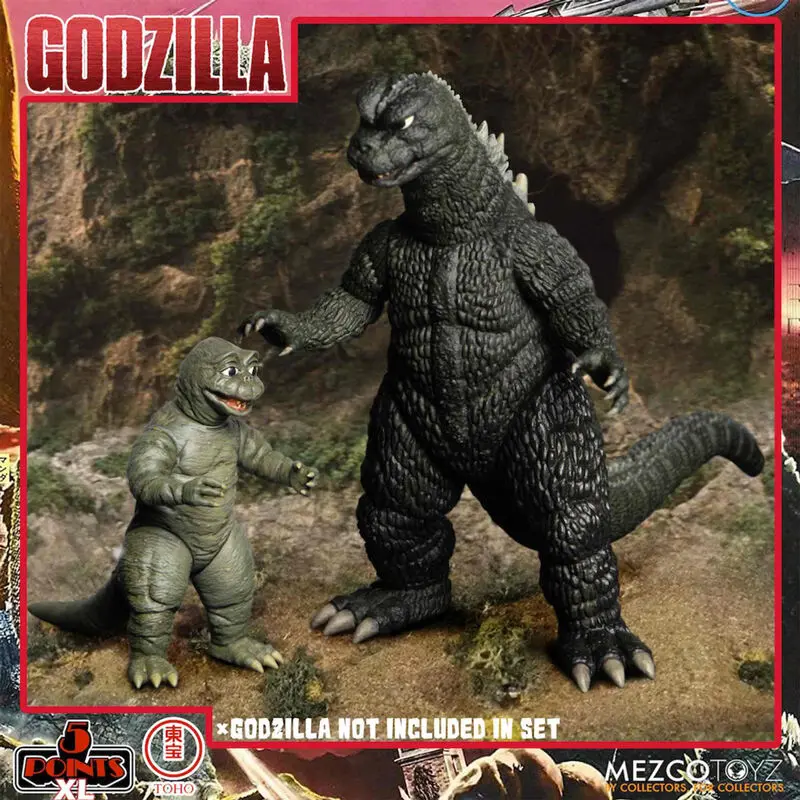 Godzilla: Destroy All Monsters 5 Points XL Godzilla 1968 4db-os figura csomag termékfotó