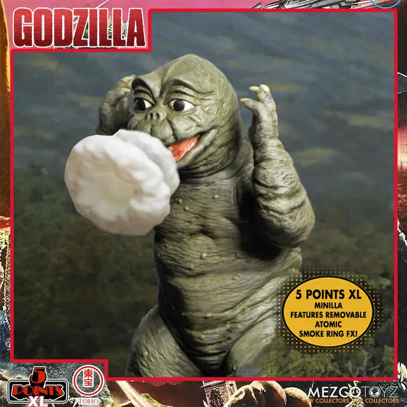 Godzilla: Destroy All Monsters 5 Points XL Godzilla 1968 4db-os figura csomag termékfotó