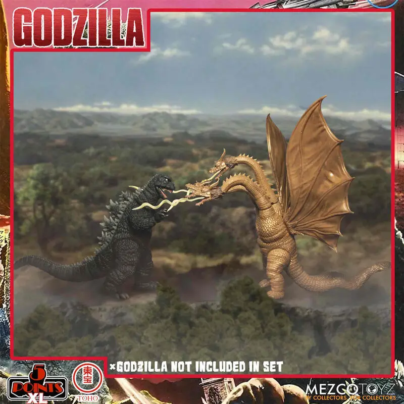 Godzilla: Destroy All Monsters 5 Points XL Godzilla 1968 4db-os figura csomag termékfotó