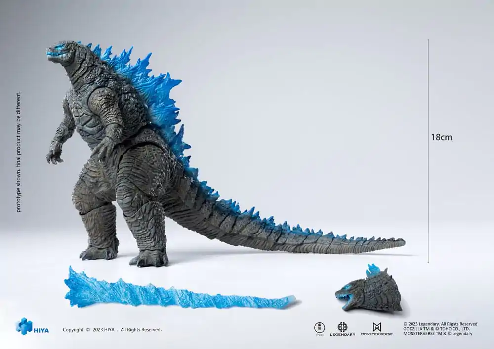 Godzilla Exquisite Basic Godzilla vs. Kong Heat Ray Godzilla Translucent Version akciófigura 18 cm termékfotó