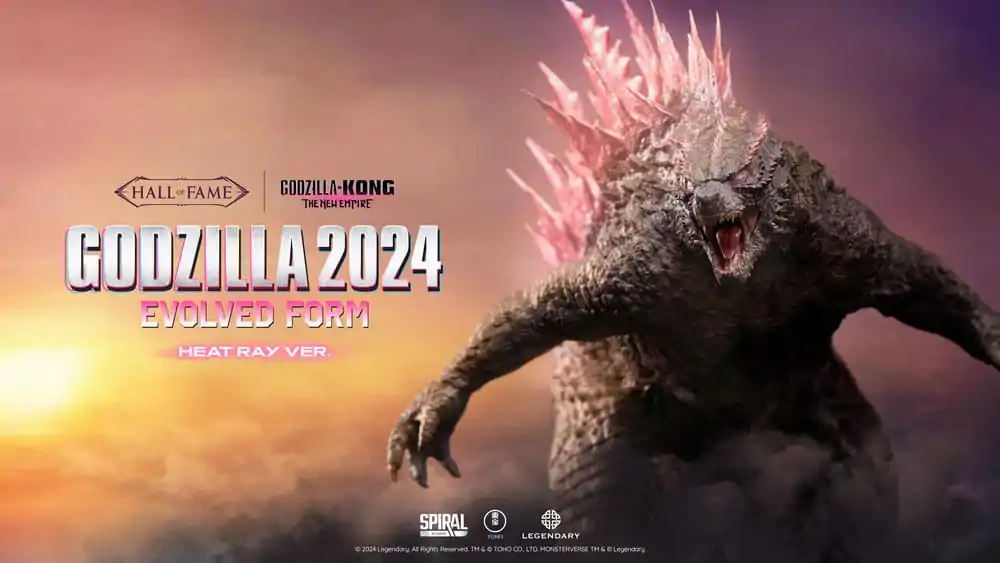 Godzilla Hall of Fame Godzilla 2024 Evolved Form (Heat Ray Version) PVC szobor figura 27 cm termékfotó