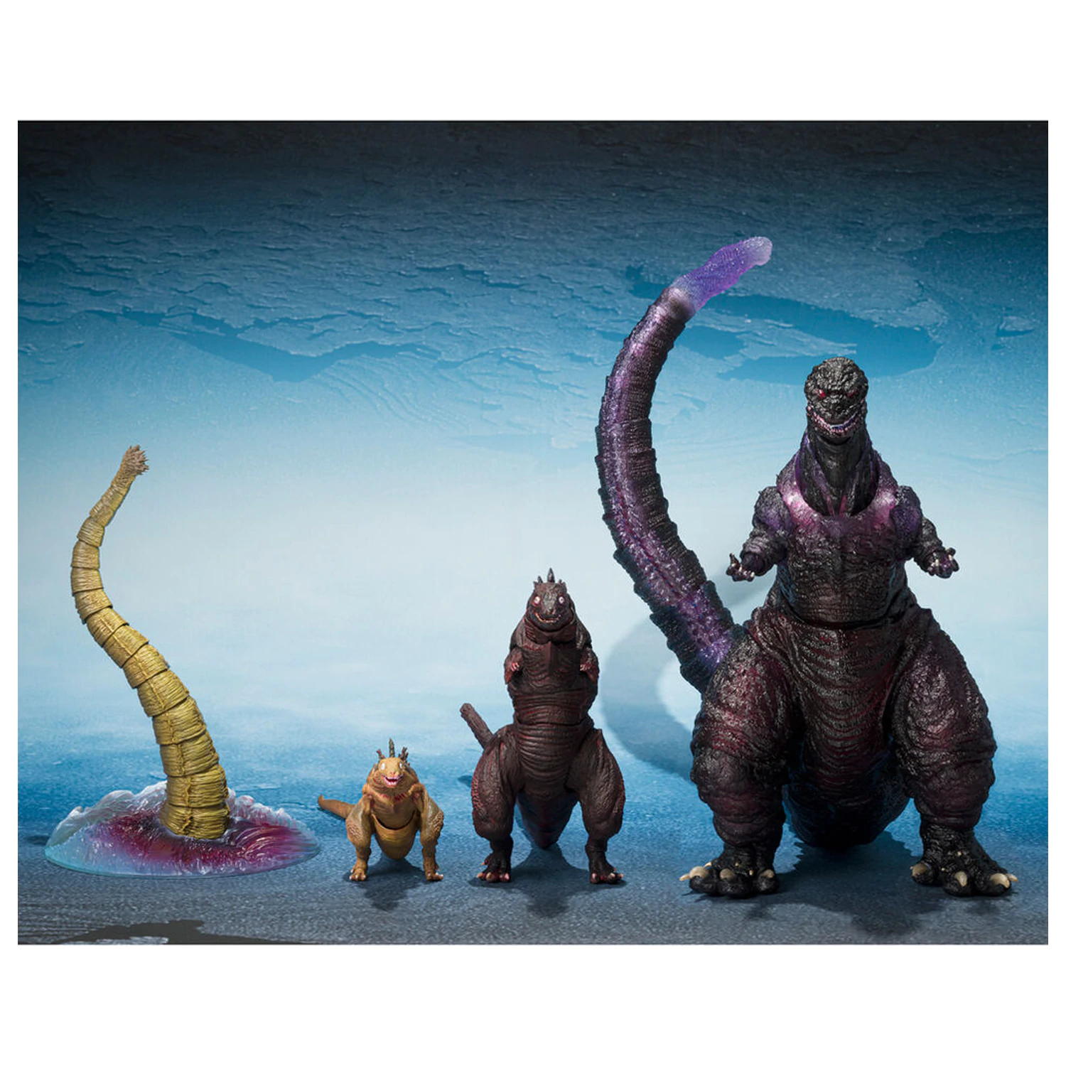 Godzilla The Second Form & Third Form & Giant Unidentified Creature S.H. MonsterArts figura csomag termékfotó