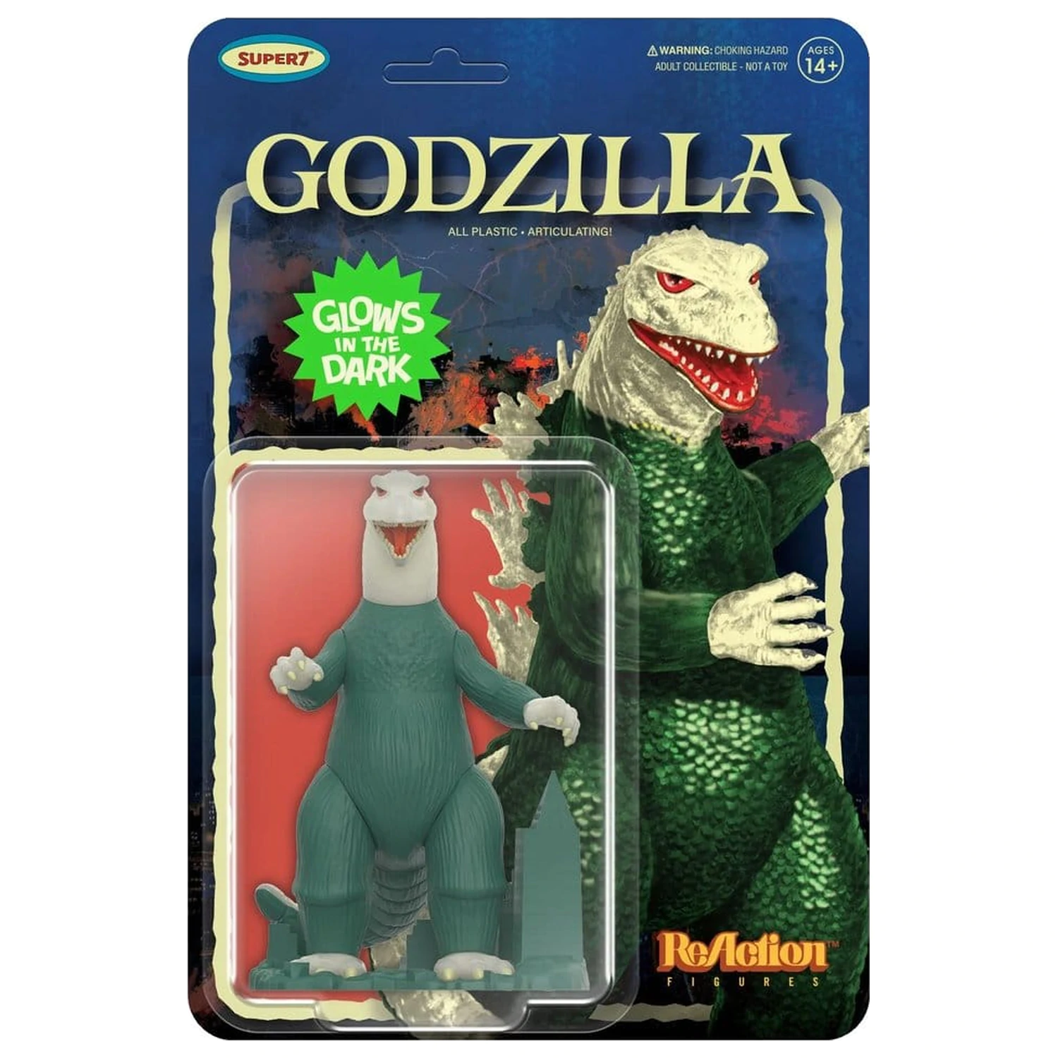 Godzilla Toho ReAction akciófigura Godzilla modell készlet (Glow) 10 cm termékfotó