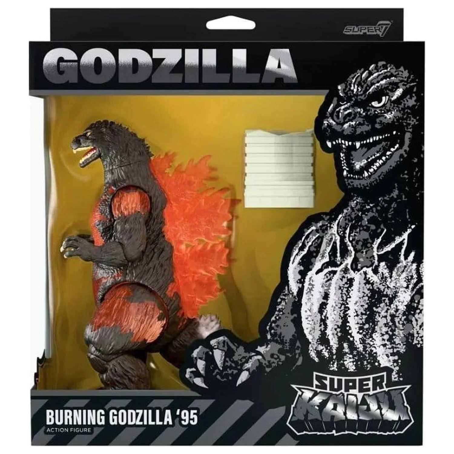 Godzilla Toho Super Kaiju akciófigura Wave 02 Burning Godzilla '95 termékfotó