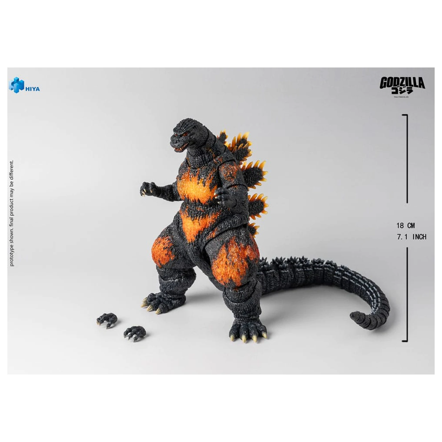 Godzilla vs. Destoroyah (1995) Exquisite Basic akciófigura Burning Godzilla 18 cm    termékfotó