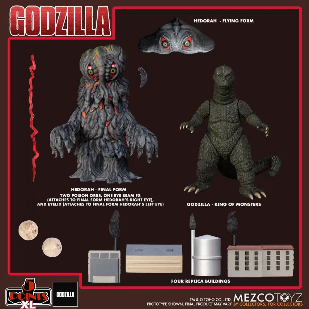 Godzilla vs. Hedorah 5 Points XL Deluxe Box akciófigura csomag termékfotó