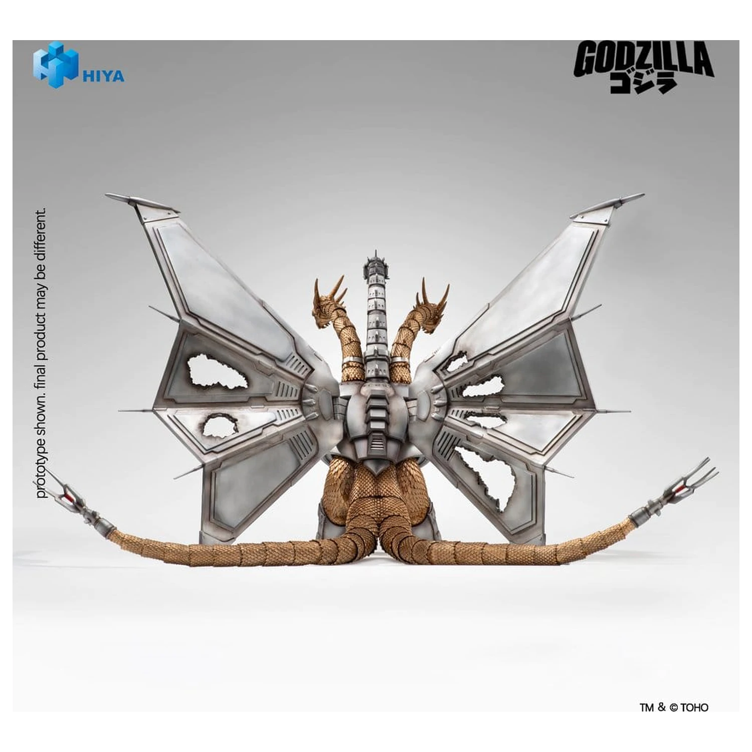 Godzilla vs. King Ghidorah Exquisite Basic akciófigura Battle Damaged Mecha King Ghidorah 33 cm termékfotó