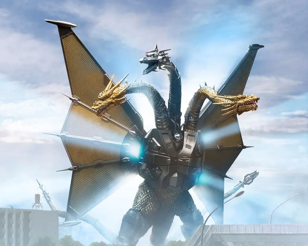 Godzilla vs. King Ghidorah S.H. MonsterArts Mecha Ghidorah Shinjuku Decisive Battle Special csomag akciófigura 25 cm termékfotó