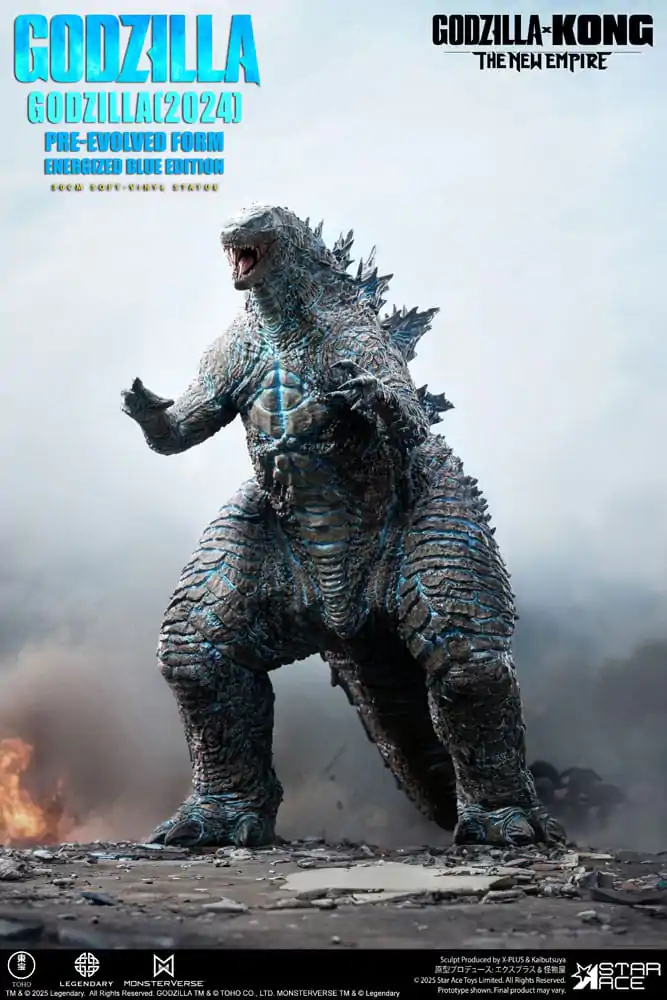 Godzilla vs. Kong: The New Empire Soft Vinyl Godzilla (2024) Evolved Blue Edition szobor figura 28 cm  termékfotó