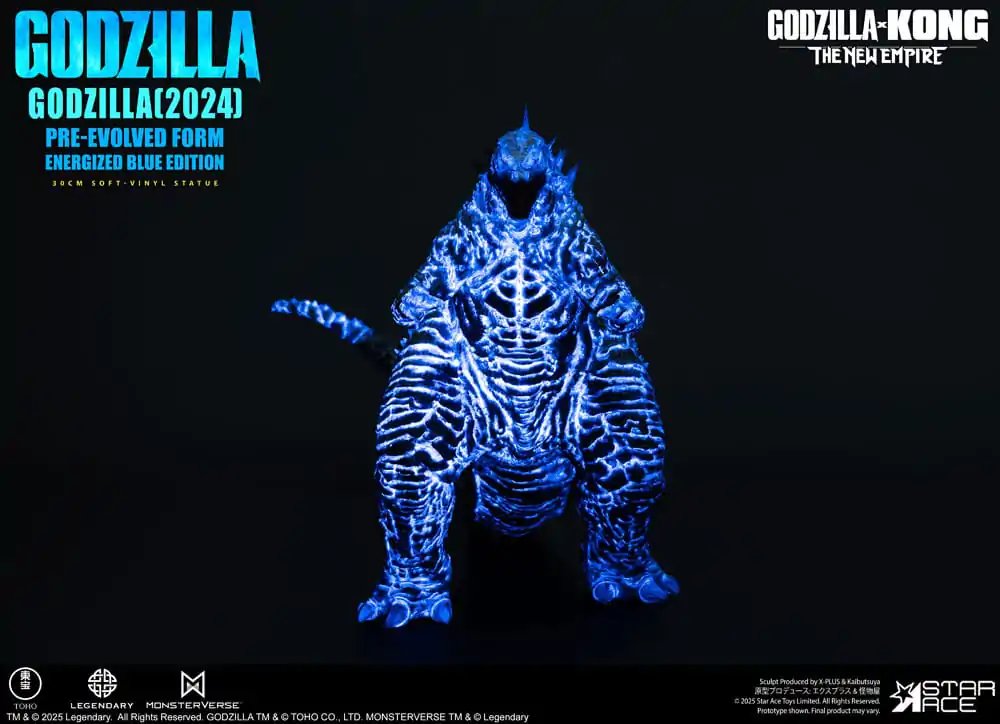 Godzilla vs. Kong: The New Empire Soft Vinyl Godzilla (2024) Evolved Blue Edition szobor figura 28 cm  termékfotó