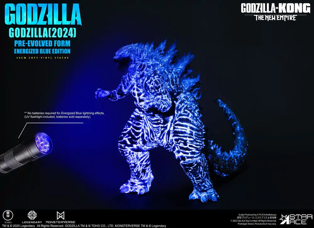 Godzilla vs. Kong: The New Empire Soft Vinyl Godzilla (2024) Evolved Blue Edition szobor figura 28 cm  termékfotó