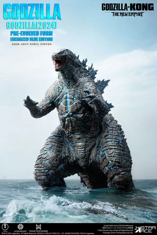 Godzilla vs. Kong: The New Empire Soft Vinyl Godzilla (2024) Evolved Blue Edition szobor figura 28 cm  termékfotó