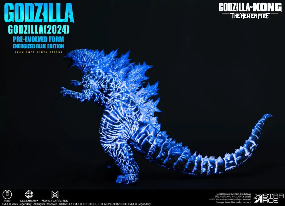 Godzilla vs. Kong: The New Empire Soft Vinyl Godzilla (2024) Evolved Blue Edition szobor figura 28 cm  termékfotó