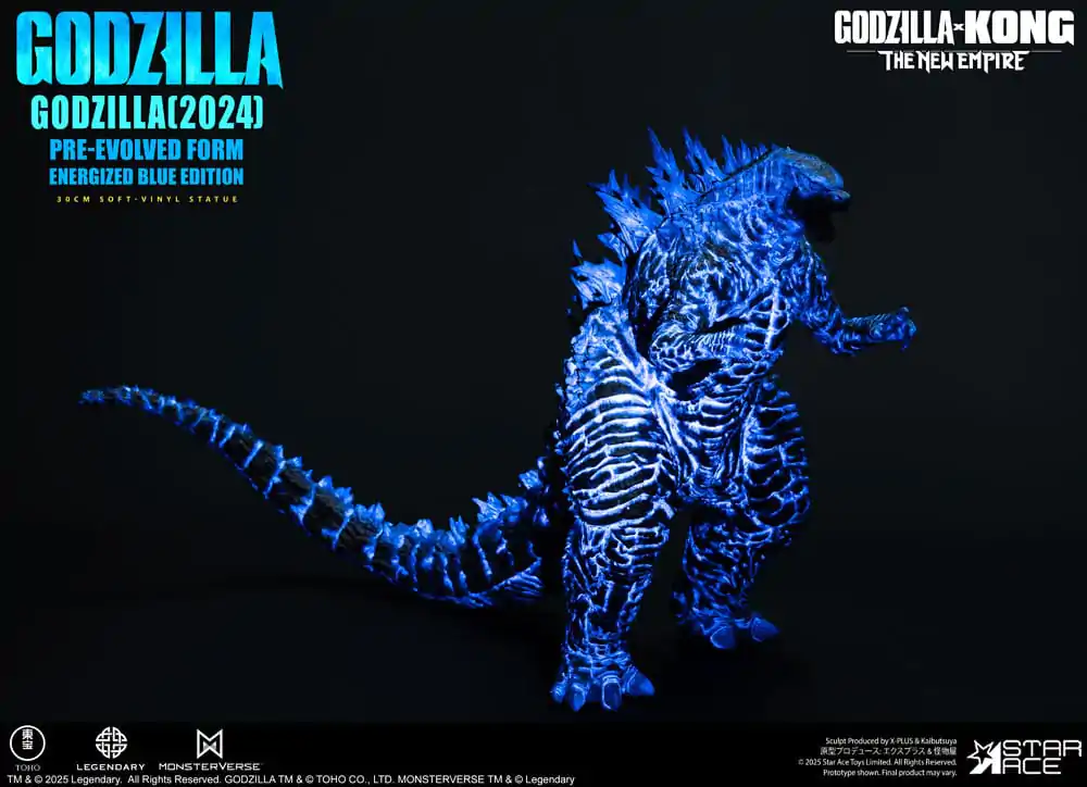 Godzilla vs. Kong: The New Empire Soft Vinyl Godzilla (2024) Evolved Blue Edition szobor figura 28 cm  termékfotó